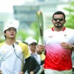 এশিয়ান গেমসের টর্চ রিলেতে শেখ জোয়ান