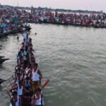 ১২ বছর পর নিকলীর ঘোড়াউত্রা নদীতে নৌকাবাইচের উৎসব