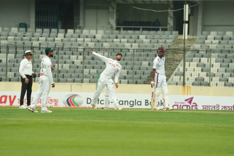 নাঈমের ঘূর্ণি ও মিরাজের মাইলফলকে ধসে পড়ল ওয়েস্ট ইন্ডিজ