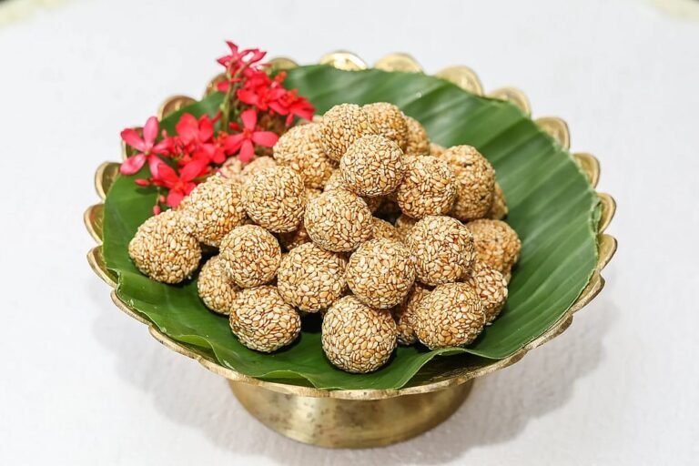 ঘরেই সহজে তৈরি করুন মচমচে তিলের নাড়ু